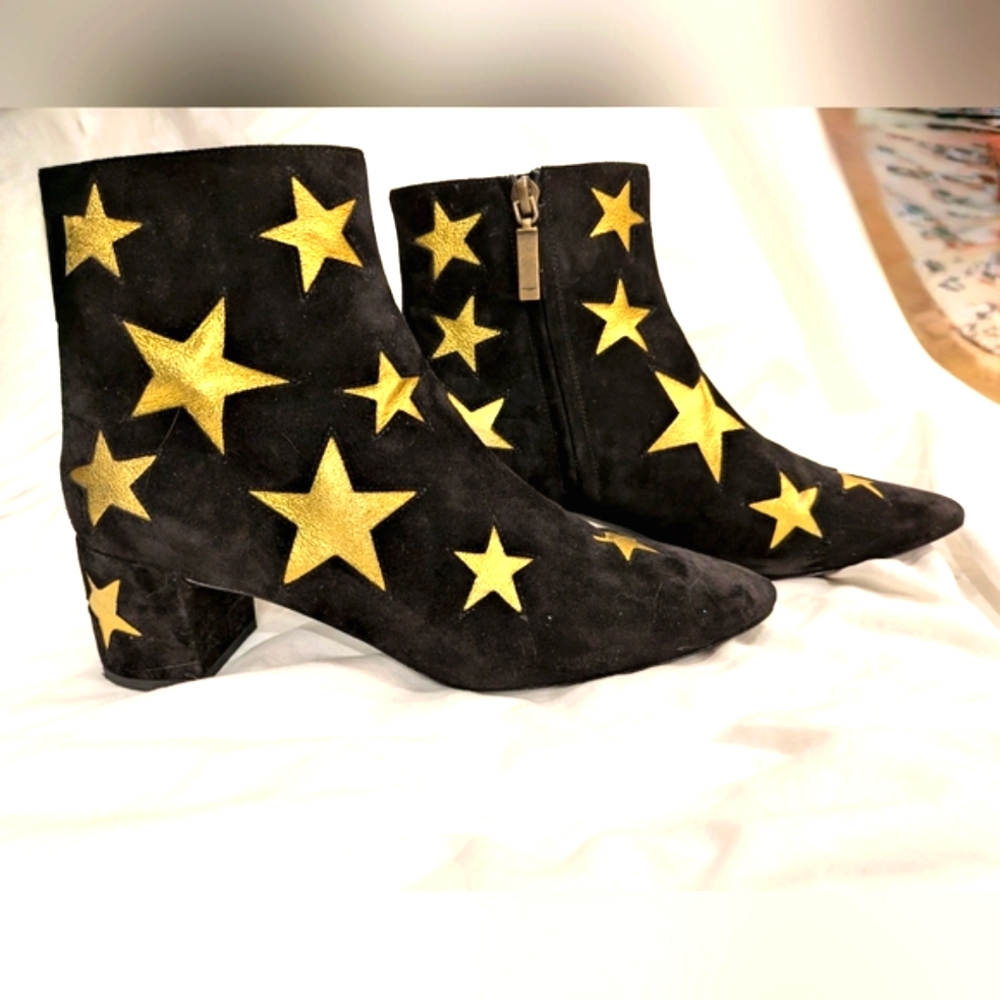 Saint Laurent Star Suede Ankle Booties - Picture 7 of 13